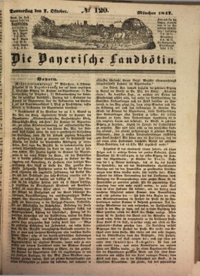 Bayerische Landbötin Donnerstag 7. Oktober 1847