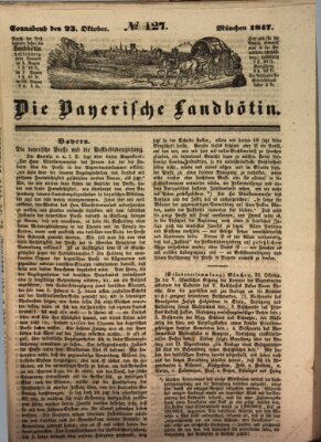 Bayerische Landbötin Samstag 23. Oktober 1847