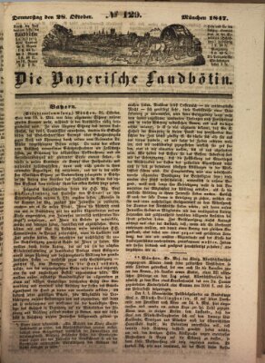 Bayerische Landbötin Donnerstag 28. Oktober 1847