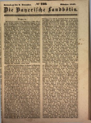 Bayerische Landbötin Samstag 6. November 1847