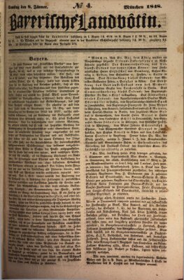 Bayerische Landbötin Samstag 8. Januar 1848