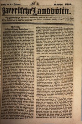 Bayerische Landbötin Dienstag 11. Januar 1848