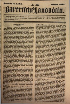 Bayerische Landbötin Samstag 6. Mai 1848