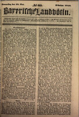 Bayerische Landbötin Donnerstag 18. Mai 1848