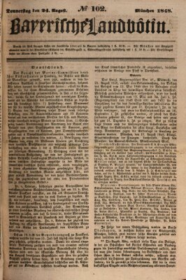 Bayerische Landbötin Donnerstag 24. August 1848