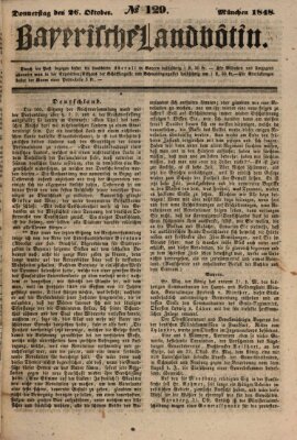 Bayerische Landbötin Donnerstag 26. Oktober 1848