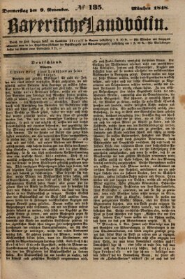 Bayerische Landbötin Donnerstag 9. November 1848