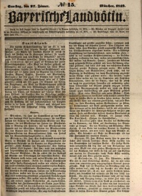 Bayerische Landbötin Samstag 27. Januar 1849