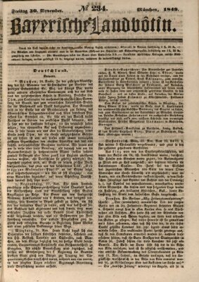 Bayerische Landbötin Freitag 30. November 1849