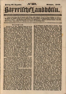 Bayerische Landbötin Freitag 28. Dezember 1849