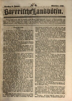 Bayerische Landbötin Dienstag 8. Januar 1850