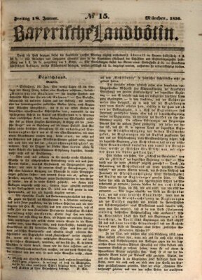 Bayerische Landbötin Freitag 18. Januar 1850