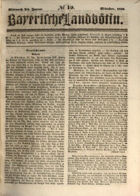 Bayerische Landbötin Mittwoch 23. Januar 1850