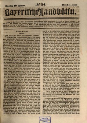 Bayerische Landbötin Dienstag 29. Januar 1850