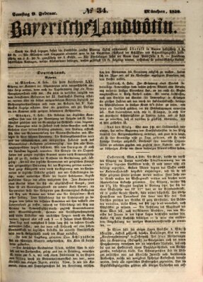 Bayerische Landbötin Samstag 9. Februar 1850