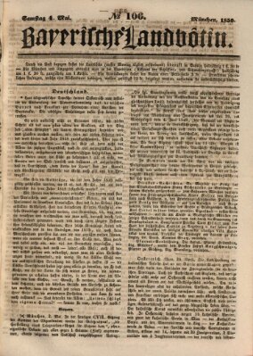 Bayerische Landbötin Samstag 4. Mai 1850