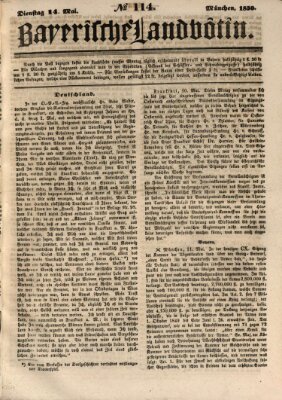 Bayerische Landbötin Dienstag 14. Mai 1850