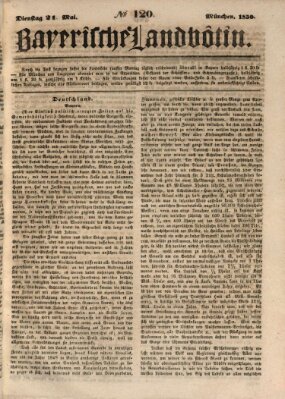 Bayerische Landbötin Dienstag 21. Mai 1850