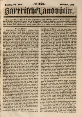 Bayerische Landbötin Samstag 25. Mai 1850