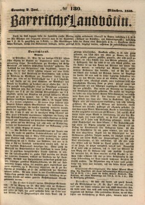 Bayerische Landbötin Sonntag 2. Juni 1850