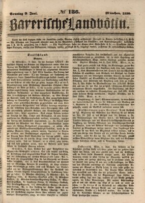 Bayerische Landbötin Sonntag 9. Juni 1850