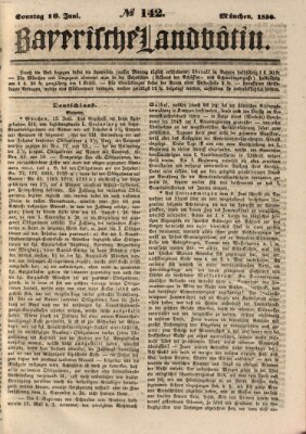 Bayerische Landbötin Sonntag 16. Juni 1850