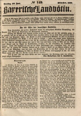 Bayerische Landbötin Dienstag 18. Juni 1850