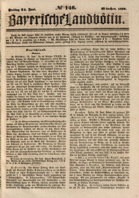 Bayerische Landbötin Freitag 21. Juni 1850