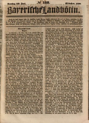 Bayerische Landbötin Samstag 29. Juni 1850