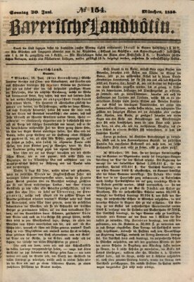 Bayerische Landbötin Sonntag 30. Juni 1850