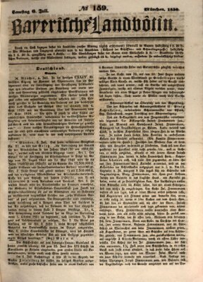 Bayerische Landbötin Samstag 6. Juli 1850