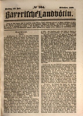 Bayerische Landbötin Freitag 12. Juli 1850