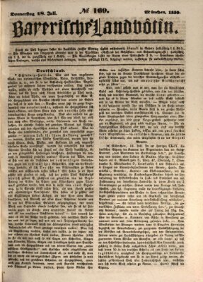 Bayerische Landbötin Donnerstag 18. Juli 1850