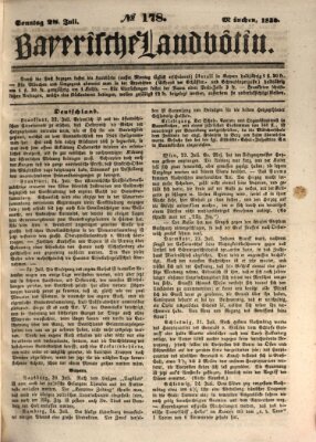 Bayerische Landbötin Sonntag 28. Juli 1850