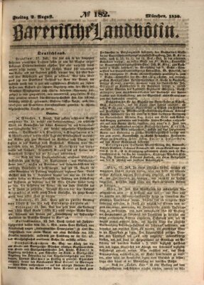 Bayerische Landbötin Freitag 2. August 1850