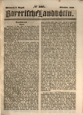 Bayerische Landbötin Mittwoch 7. August 1850