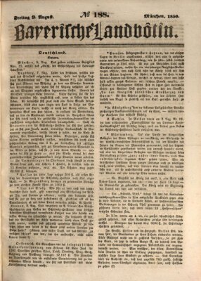 Bayerische Landbötin Freitag 9. August 1850