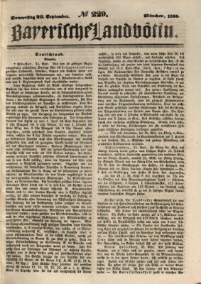 Bayerische Landbötin Donnerstag 26. September 1850