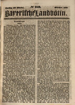 Bayerische Landbötin Samstag 12. Oktober 1850