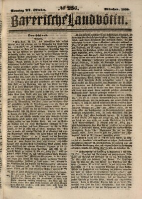 Bayerische Landbötin Sonntag 27. Oktober 1850