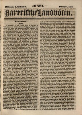 Bayerische Landbötin Mittwoch 6. November 1850