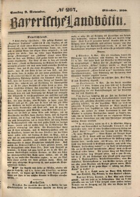 Bayerische Landbötin Samstag 9. November 1850