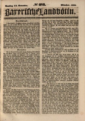 Bayerische Landbötin Samstag 16. November 1850