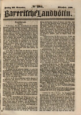 Bayerische Landbötin Freitag 29. November 1850