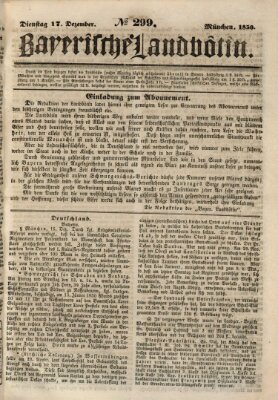 Bayerische Landbötin Dienstag 17. Dezember 1850