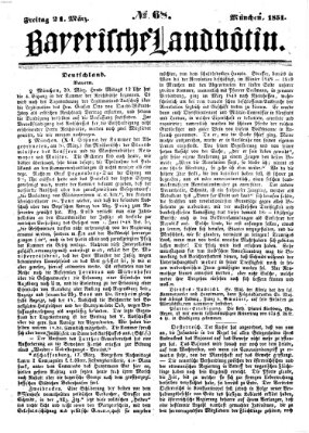 Bayerische Landbötin Freitag 21. März 1851