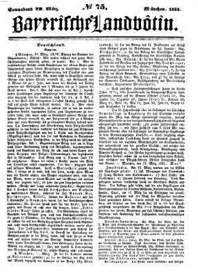 Bayerische Landbötin Samstag 29. März 1851