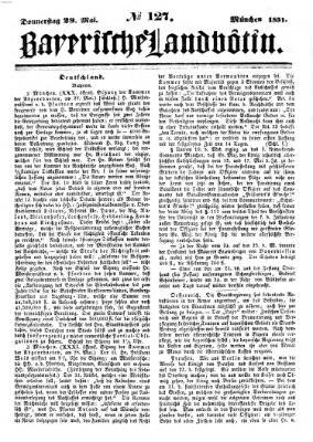 Bayerische Landbötin Donnerstag 29. Mai 1851