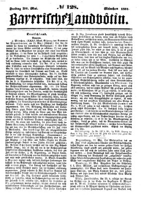 Bayerische Landbötin Freitag 30. Mai 1851