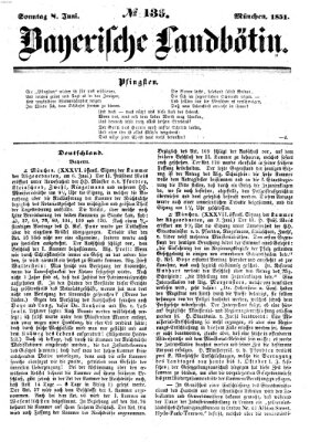 Bayerische Landbötin Sonntag 8. Juni 1851